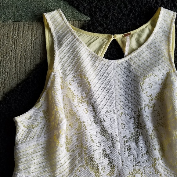 SOLD{Free People} White Lace Rocco Open Back Dress - Picture 5 of 7